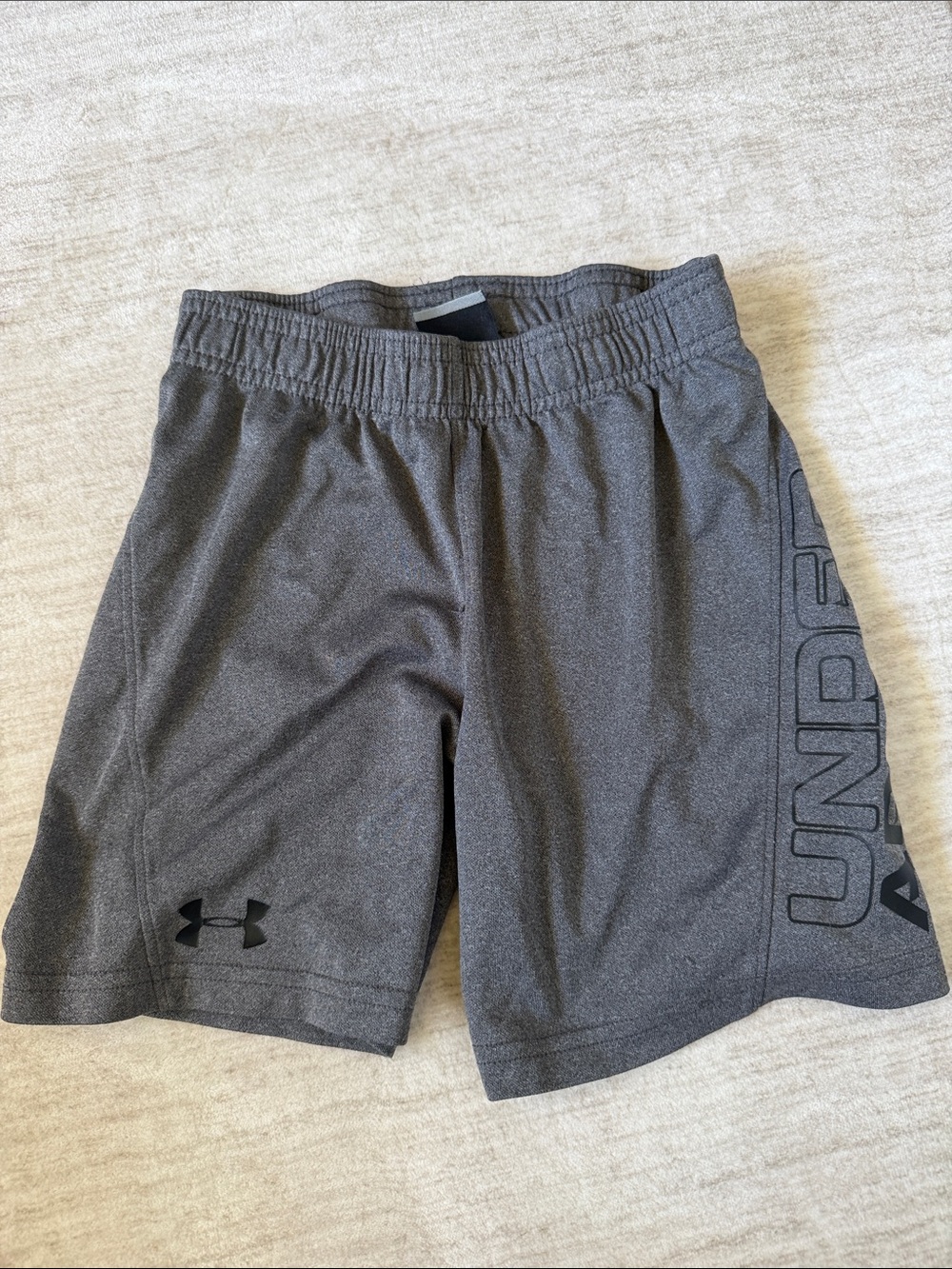 Under Armour Men's Charcoal Athletic Shorts with Side Logo